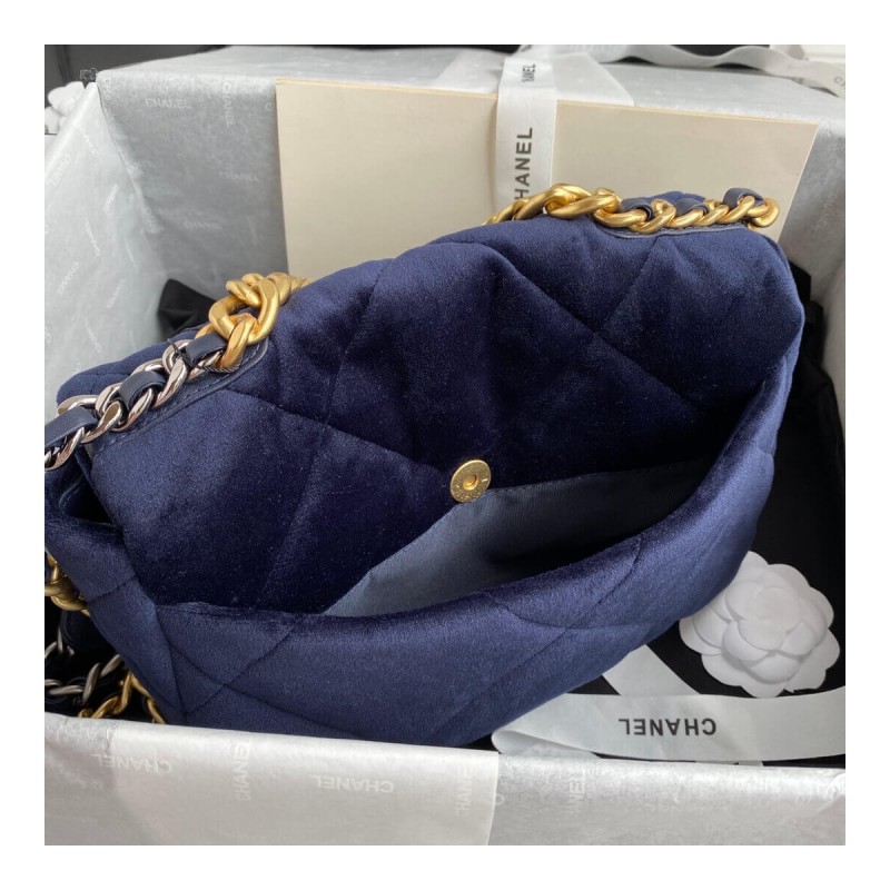 Chanel 19 Small Velvet Flap Bag AS1160