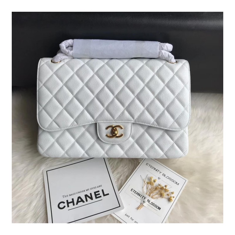 Chanel Caviar Calfskin 30cm Classic Flap Bag A01113
