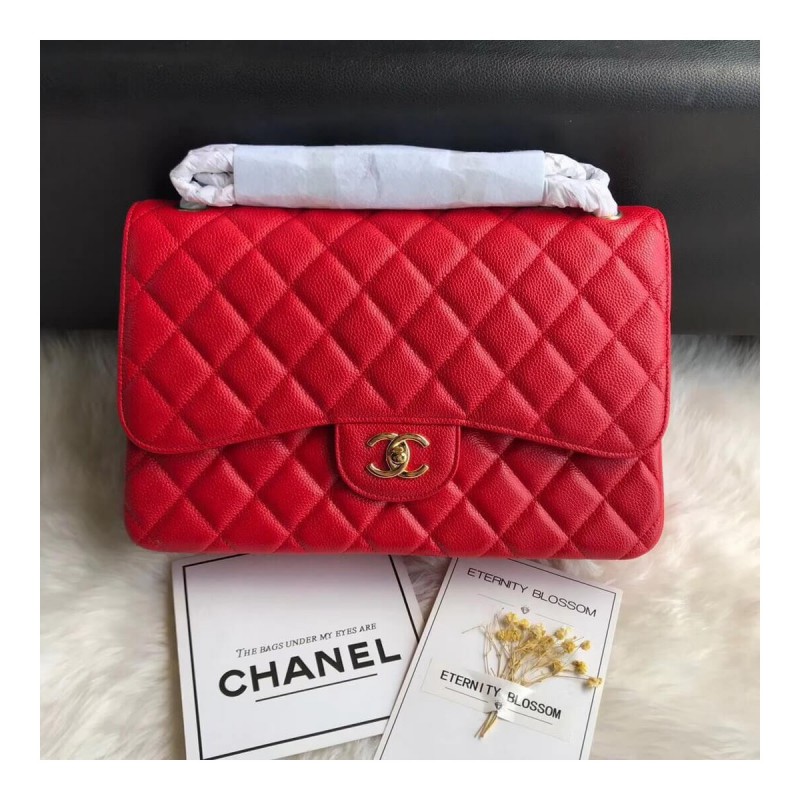 Chanel Caviar Calfskin 30cm Classic Flap Bag A01113