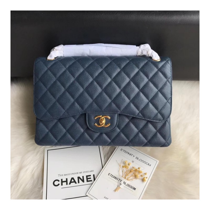 Chanel Caviar Calfskin 30cm Classic Flap Bag A01113