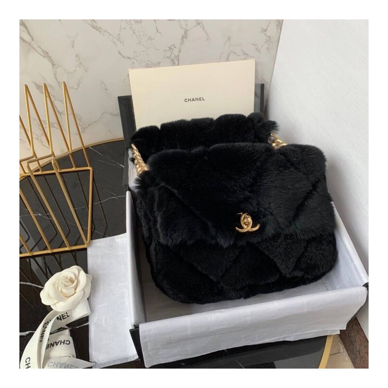 Chanel Shearling Lambskin Flap Bag AS2240