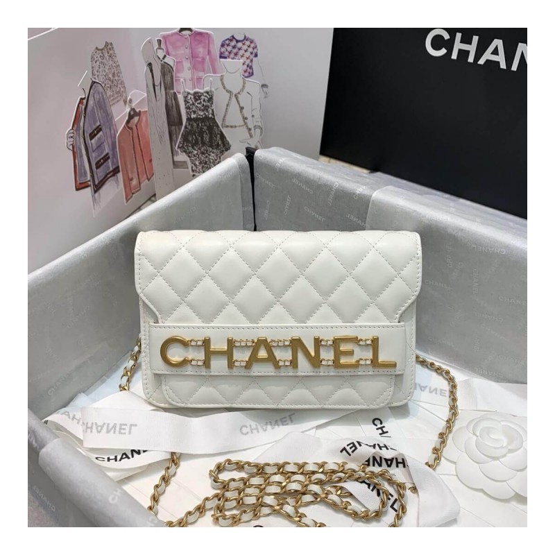Chanel Front Logo 19cm Flap Bag 88826