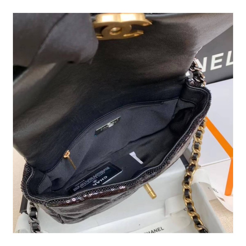 Chanel 19 Flap Bag in Tweed&amp;Sequins  AS1160