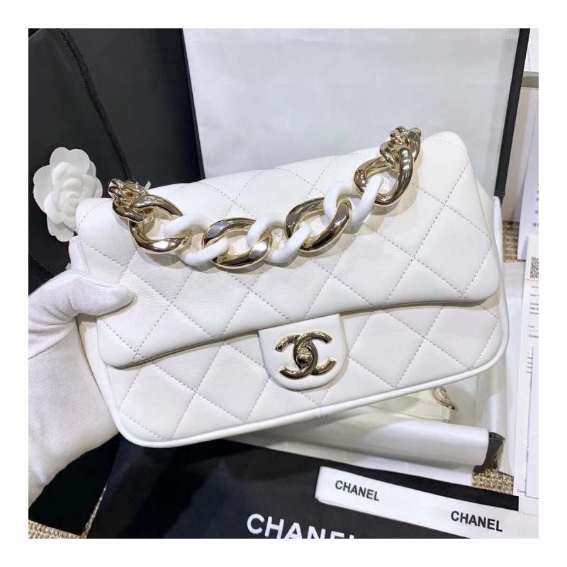 Chanel Flap Bag With Large Bi-Color Chain AS1353