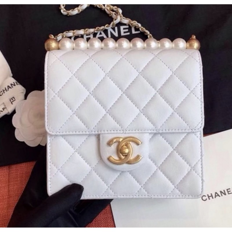 Chanel Small Pearl Chain Flap Bag AS0584