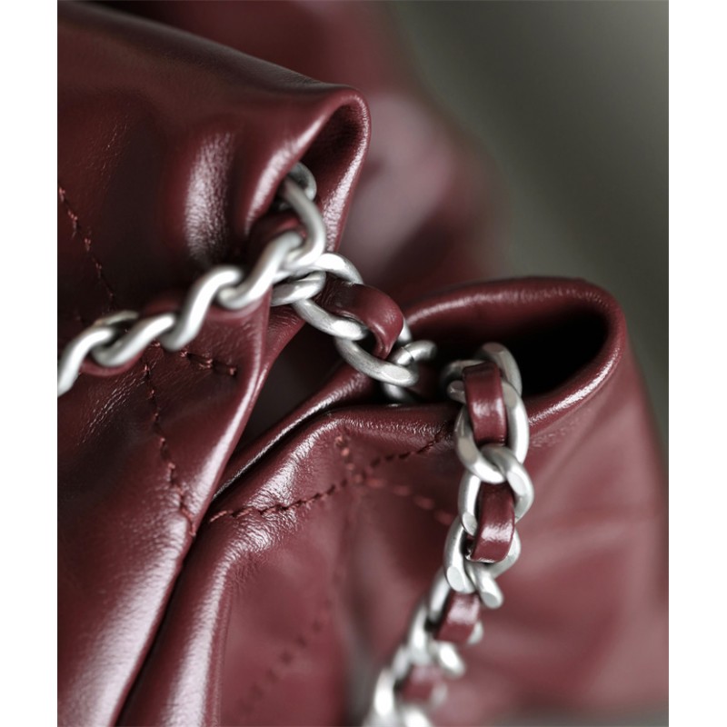 Chanel 22 mini Handbag AS3980 Crimson