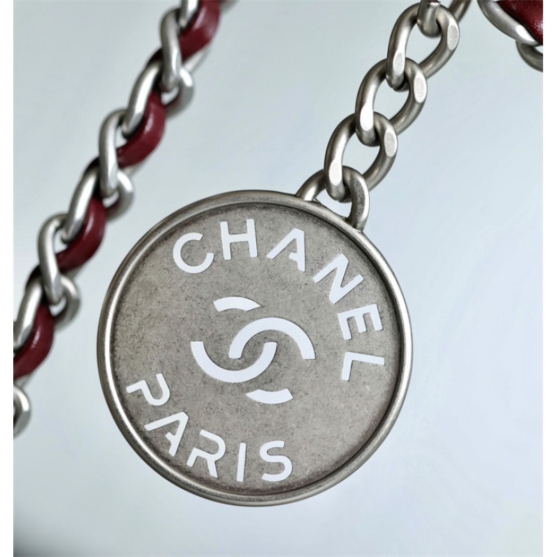 Chanel 22 mini Handbag AS3980 Crimson