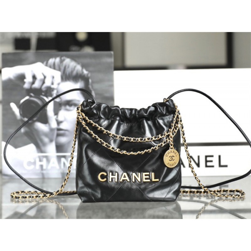 Chanel 22 mini Handbag AS3980Black