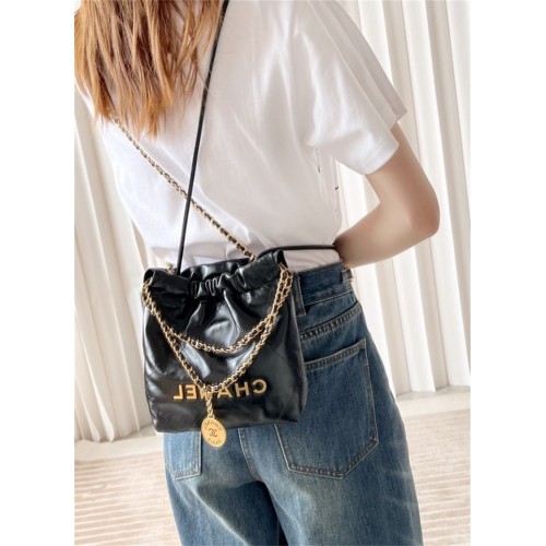 Chanel 22 mini Handbag AS3980Black