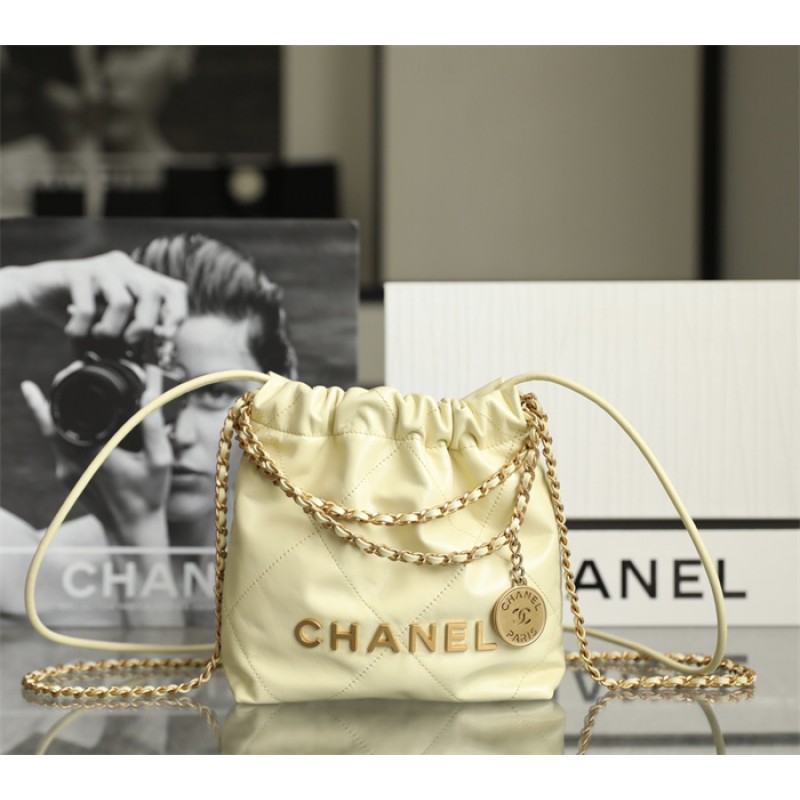 Chanel 22 mini Handbag AS3980 Yellow