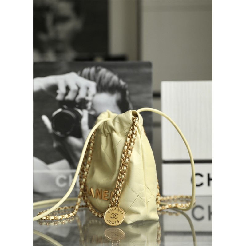 Chanel 22 mini Handbag AS3980 Yellow