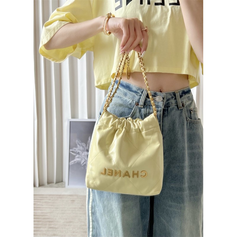 Chanel 22 mini Handbag AS3980 Yellow