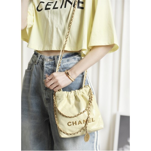 Chanel 22 mini Handbag AS3980 Yellow
