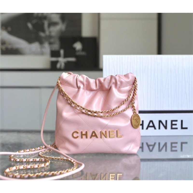 Chanel 22 mini Handbag AS3980 Pink