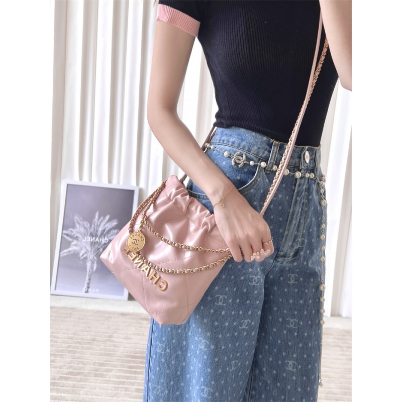 Chanel 22 mini Handbag AS3980 Pink