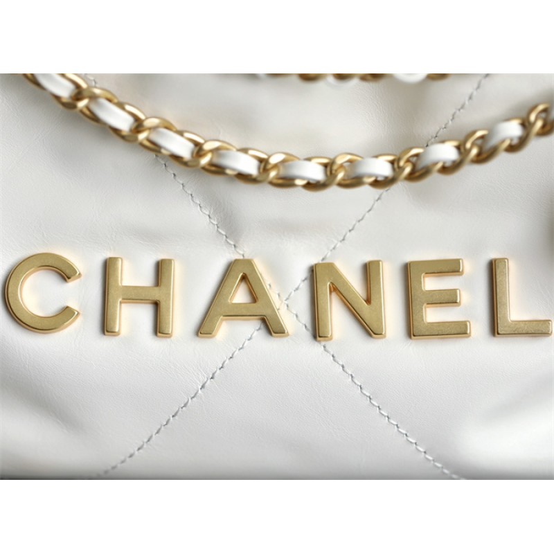 Chanel 22 mini Handbag AS3980 White