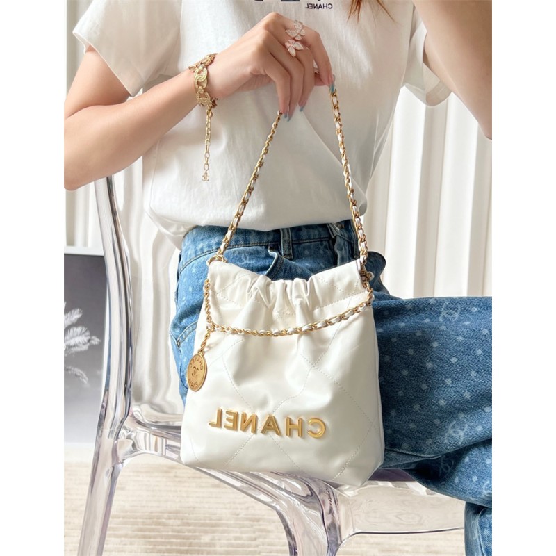 Chanel 22 mini Handbag AS3980 White