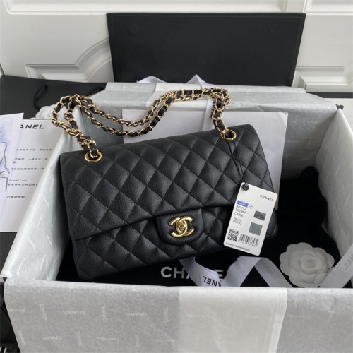 Chanel Caviar Calfskin Classic Flap Bag A01112Black1