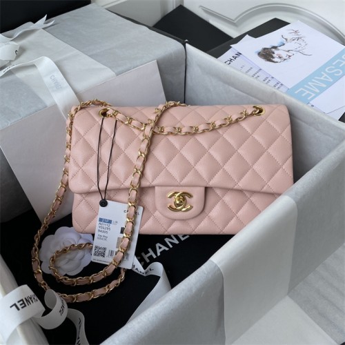 Chanel Caviar Calfskin Classic Flap Bag A01112Pink