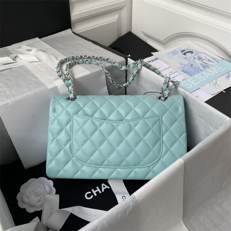 Chanel Caviar Calfskin Classic Flap Bag A01112Light Blue
