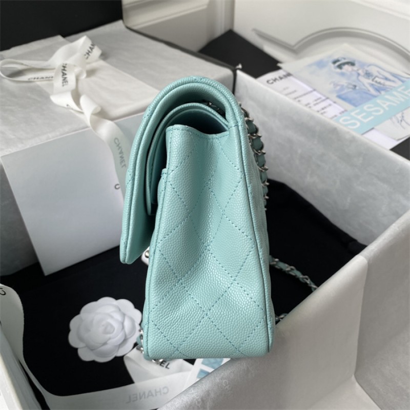 Chanel Caviar Calfskin Classic Flap Bag A01112Light Blue