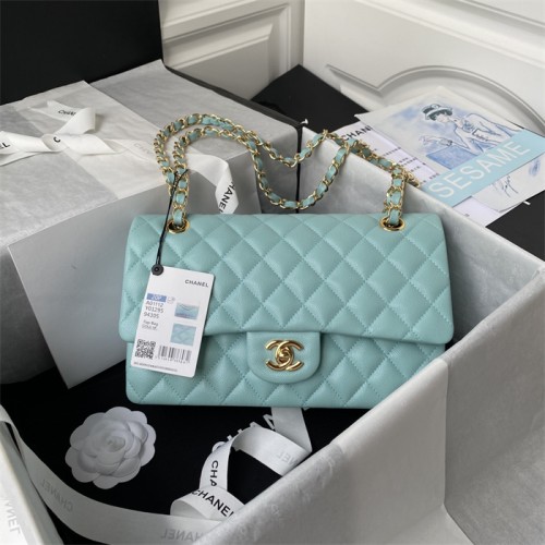 Chanel Caviar Calfskin Classic Flap Bag A01112Light Blue