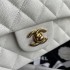 Chanel Caviar Calfskin Classic Flap Bag A01112White1