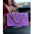 Chanel Lambskin Leather Classic Flap Bag A01112Purple
