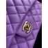 Chanel Lambskin Leather Classic Flap Bag A01112Purple