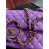 Chanel Lambskin Leather Classic Flap Bag A01112Purple