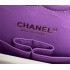 Chanel Lambskin Leather Classic Flap Bag A01112Purple