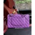 Chanel Lambskin Leather Classic Flap Bag A01112Purple
