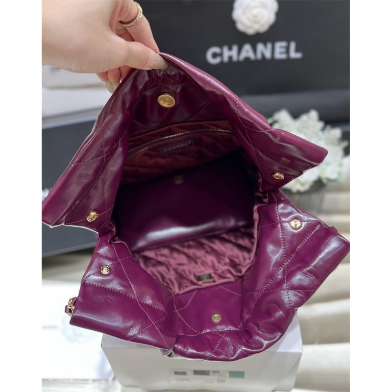 Chanel 22 Small Handbag AS3260Claret