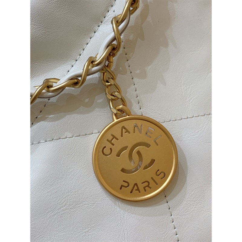 Chanel 22 Small Handbag AS3260White01