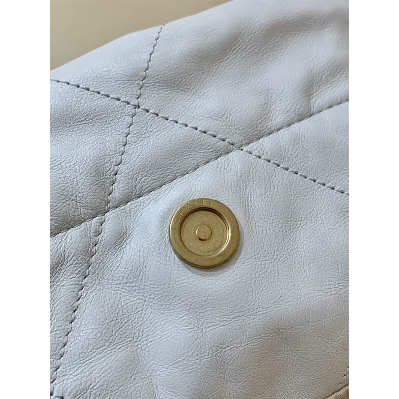 Chanel 22 Small Handbag AS3260White02