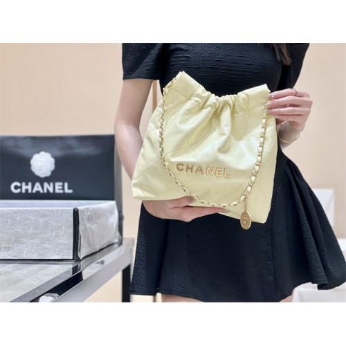 Chanel 22 Small Handbag AS3260Yellow