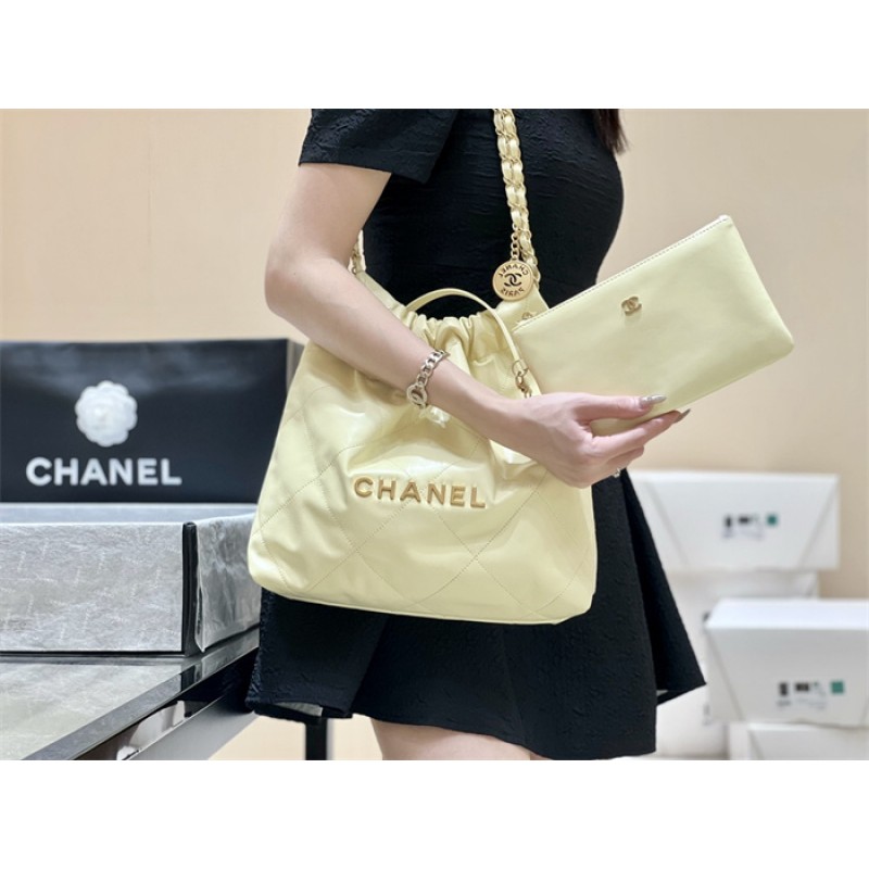 Chanel 22 Small Handbag AS3260Yellow