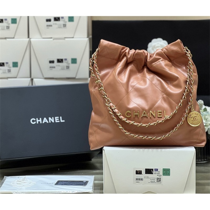 Chanel 22 Small Handbag AS3260Caramel