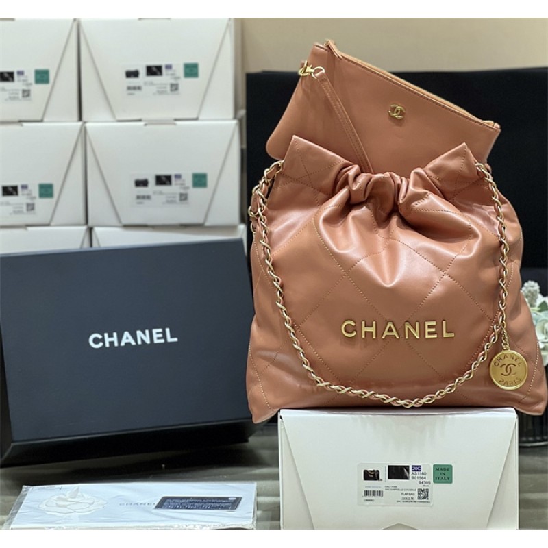 Chanel 22 Small Handbag AS3260Caramel