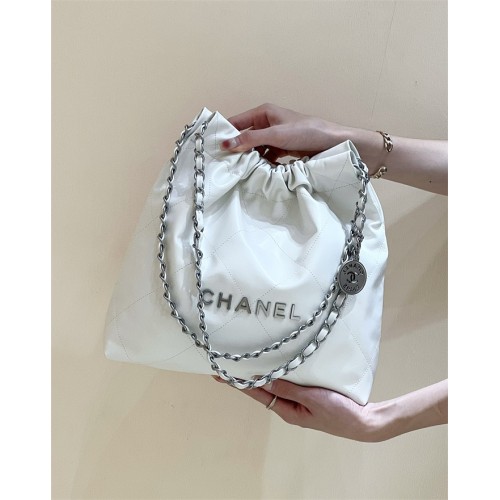 Chanel 22 Small Handbag AS3260White03