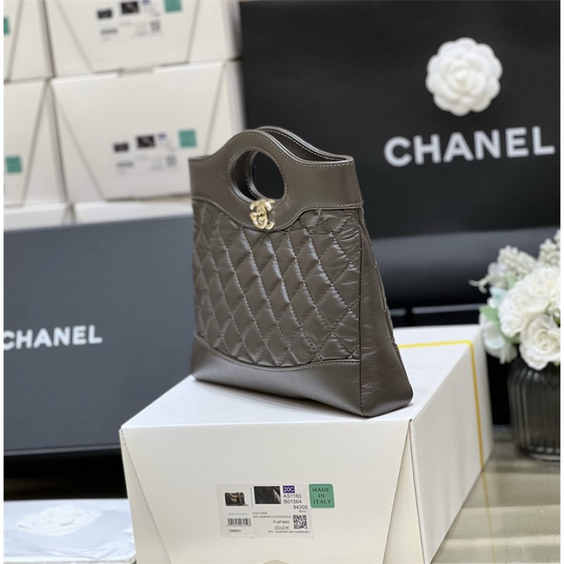 Chanel 31 Mini Calfskin Shopping Bag Coffee AS4133