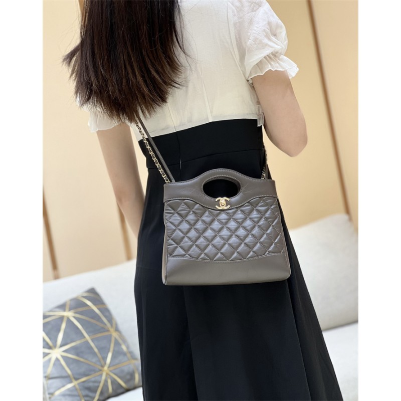 Chanel 31 Mini Calfskin Shopping Bag Coffee AS4133