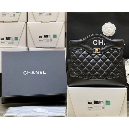 Chanel 31 Mini Calfskin Shopping Bag Black AS4133