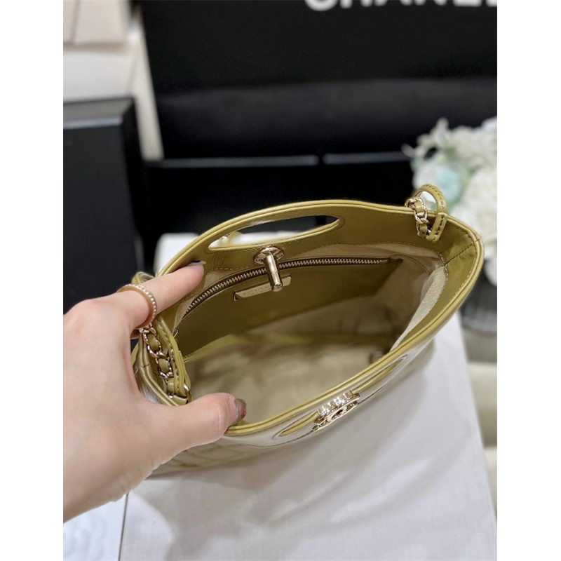 Chanel 31 Mini Calfskin Shopping Bag Green AS4133