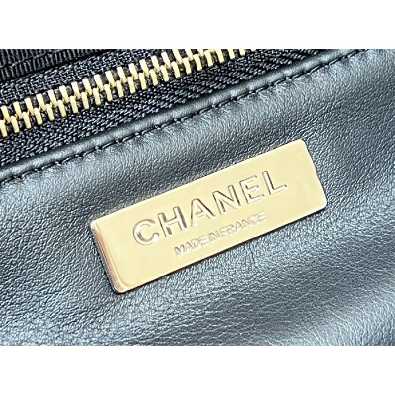 Chanel 31 Mini Shopping Bag in Black & Yellow Patent Calfskin AS4133