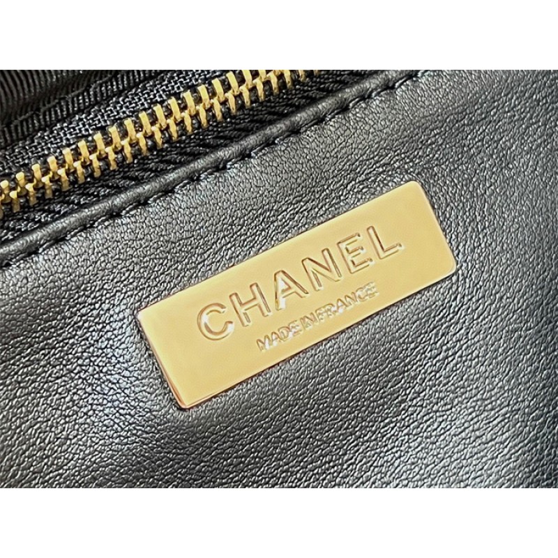 Chanel 31 Mini Shopping Bag in Black & White Patent Calfskin AS4133