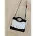 Chanel 31 Mini Shopping Bag in Black & White Patent Calfskin AS4133