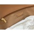 Chanel 24SS Brown Shiny Calfskin Medium Hobo Handbag AS4668