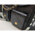 Chanel 24SS Black Shiny Calfskin Small Hobo Handbag AS4743