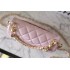 Chanel 24P Mini Pearls Handle Flap Bag AS4384 Pink